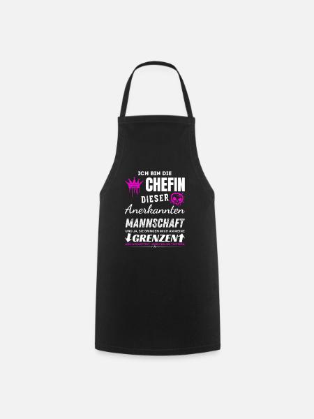 Chefin der Anerkannten Mannschaft Chefin Geschenke - Cooking Apron - black