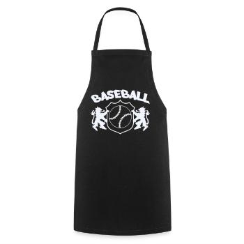 Baseball Crest - Cooking Apron - black - Front - AI Model Male 185 dark (185cm)