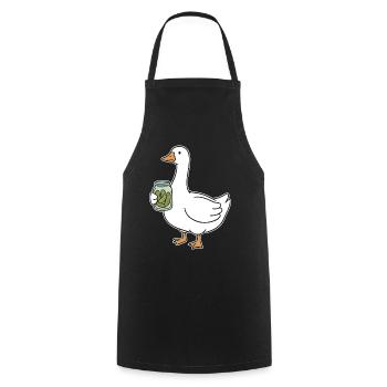 Baissez-vous avec des concombres en bocal Mason - Tablier de cuisine - noir - Devant - AI Model Male 185 dark (185cm)