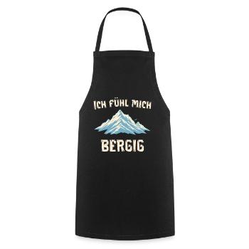 Je me sens montagneuse - Tablier de cuisine - noir - Devant - AI Model Male 185 dark (185cm)