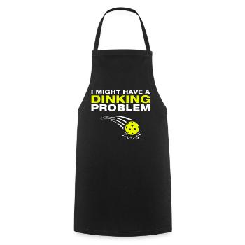 Dinking problem funny pickleball player - Cooking Apron - black - Front - AI Model Male 185 dark (185cm)