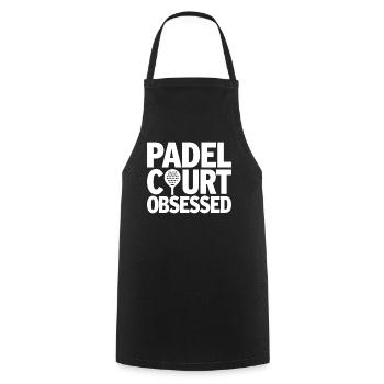 Padel Court Obsessed Leidenschaft für Sportler - Kochschürze - Schwarz - Vorne - AI Model Male 185 dark (185cm)