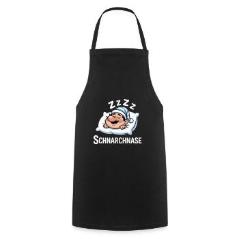 Funny Snoring Nose Sleepy Head Humor - Cooking Apron - black - Front - AI Model Male 185 dark (185cm)