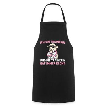Le dresseur a toujours raison - un mouton avec un sifflet - Tablier de cuisine - noir - Devant - AI Model Male 185 dark (185cm)
