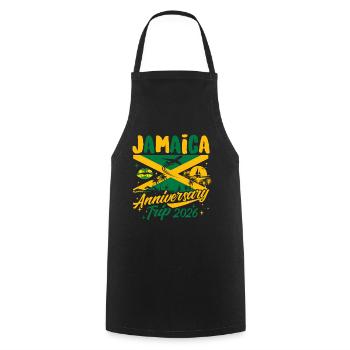 Jamaica Anniversary Trip 2026 Beach Cruise Love - Cooking Apron - black - Front - AI Model Male 185 dark (185cm)