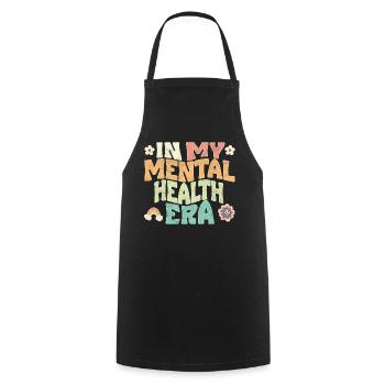 In my Mental health Era - Cooking Apron - black - Front - AI Model Male 185 dark (185cm)