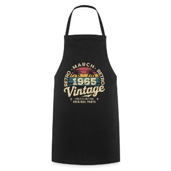 Anniversary March 1965 Limited Edition Retro March - Cooking Apron - black - Front - AI Model Male 185 dark (185cm)