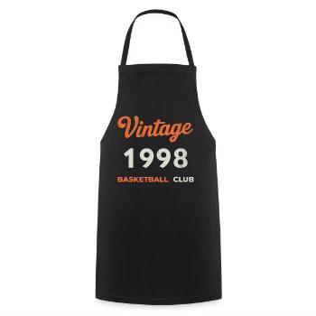 Vintage 1998 – Basketball Club Retro Birth Year - Cooking Apron - black - Front - AI Model Male 185 dark (185cm)