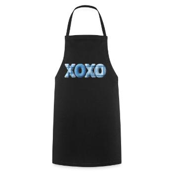 Look patchwork XOXO avec look tissu - Tablier de cuisine - noir - Devant - AI Model Male 185 dark (185cm)