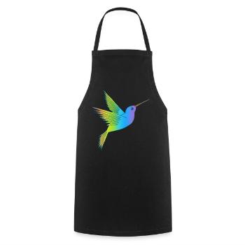 Regenbogenvogel - Kochschürze - Schwarz - Vorne - AI Model Male 185 dark (185cm)