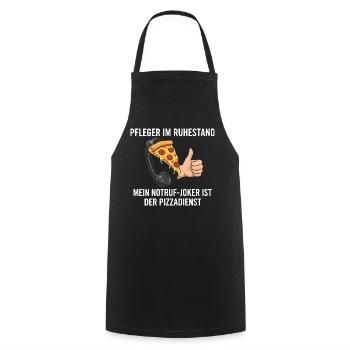 Rentner Notruf Pizzadienst - Kochschürze - Schwarz - Vorne - AI Model Male 185 dark (185cm)
