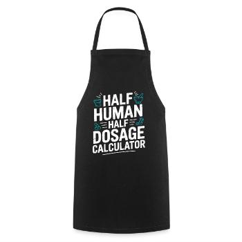 Pharmacien de détail mi-humain mi-spécialiste sur ordonnance - Tablier de cuisine - noir - Devant - AI Model Male 185 dark (185cm)