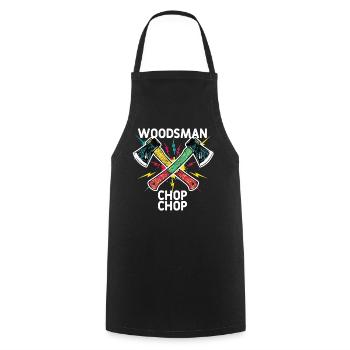 Woodsman Chop Chop Camping-Äxte - Kochschürze - Schwarz - Vorne - AI Model Male 185 dark (185cm)
