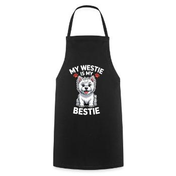 West Highland White Terrier Spruch Westie Geschenk - Kochschürze - Schwarz - Vorne - AI Model Male 185 dark (185cm)