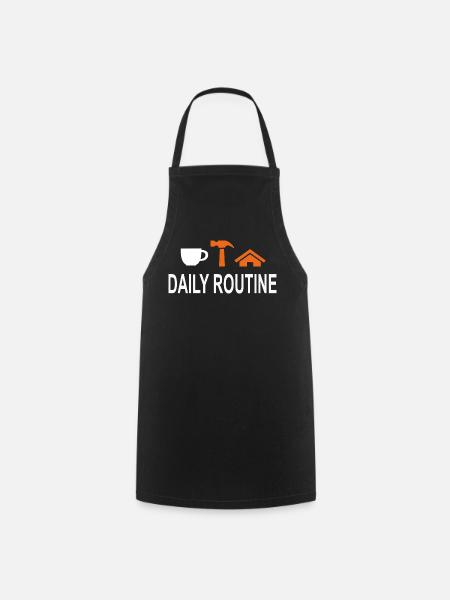 TäglicheRoutine, Daily Routine, Arbeit kann warten - Kochschürze - Schwarz