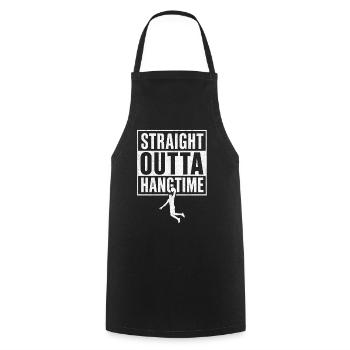 Straight Outta Hangtime Basketball Sport  - Kochschürze - Schwarz - Vorne - AI Model Male 185 dark (185cm)