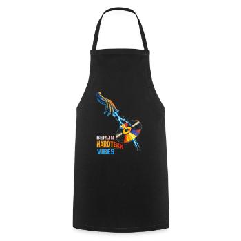 Berlin Hardtekk Tekke East Germany - Cooking Apron - black - Front - AI Model Male 185 dark (185cm)