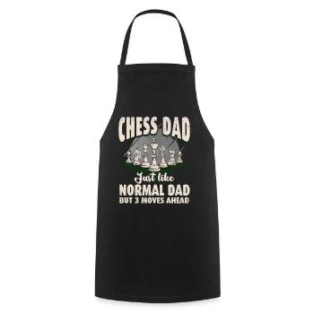 Chess Dad: Three Moves Ahead - Cooking Apron - black - Front - AI Model Male 185 dark (185cm)