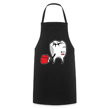 K.-O. Tooth Boxer - Tablier de cuisine - noir - Devant - AI Model Male 185 dark (185cm)