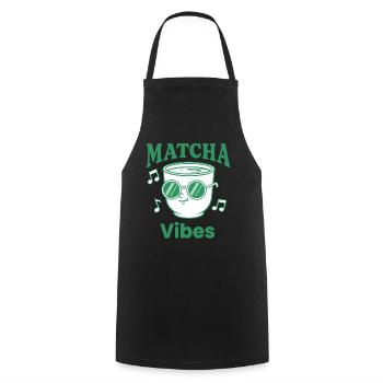 Matcha Vibes Green Tea Matcha Latte Lover Japanese - Kochschürze - Schwarz - Vorne - AI Model Male 185 dark (185cm)
