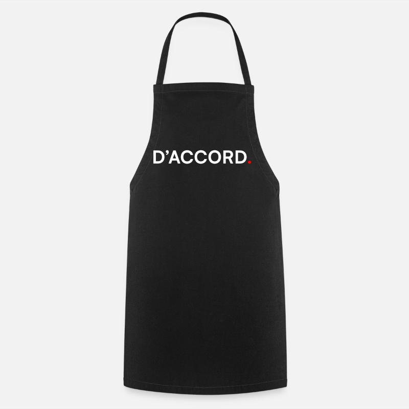 OKAY. Minimal Design, Subtle Humor - Cooking Apron - black