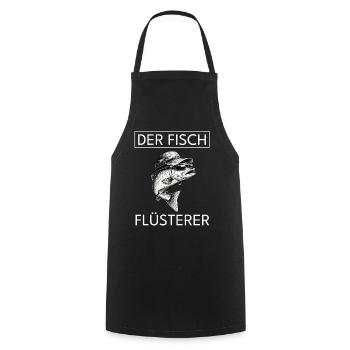 Fisherman Gift Man The Fish and its Whisperer - Cooking Apron - black - Front - AI Model Male 185 dark (185cm)