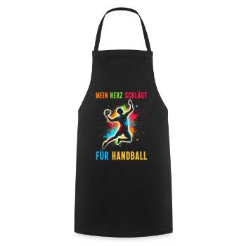 Handball Liebhaber Handball Sport Spieler Handball - Kochschürze - Schwarz - Vorne - AI Model Male 185 dark (185cm)