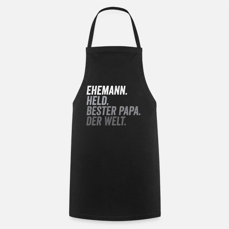 Ehemann Bester Papa Vatertag lustig - Kochschürze - Schwarz