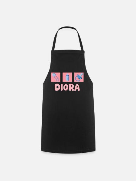 Diora als Baby - Kochschürze - Schwarz