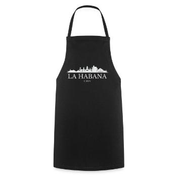 Havana Skyline, Havana Cuba - Cooking Apron - black - Front - AI Model Male 185 dark (185cm)