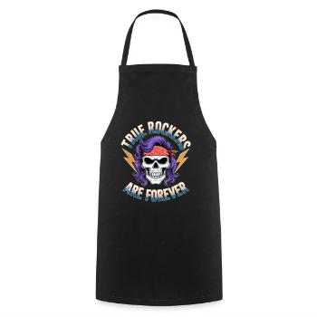 True Rockers Are Forever Skull Rock Music - Cooking Apron - black - Front - AI Model Male 185 dark (185cm)