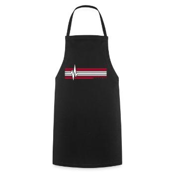 Heartbeat Austria ECG Austria Austrians - Cooking Apron - black - Front - AI Model Male 185 dark (185cm)