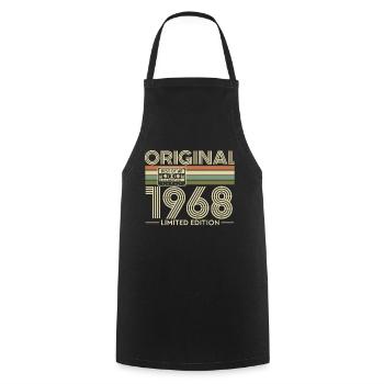 Original 1968 Rétro Limité - Tablier de cuisine - noir - Devant - AI Model Male 185 dark (185cm)