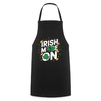 Irish Mom Shamrock Gold Fiesta - Kochschürze - Schwarz - Vorne - AI Model Male 185 dark (185cm)