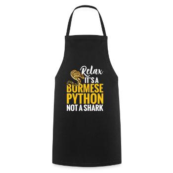  Snake Owner Terrarium Reptile Enclosure Burmese - Cooking Apron - black - Front - AI Model Male 185 dark (185cm)