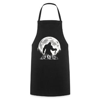 Bigfoot Chess Player - Cooking Apron - black - Front - AI Model Male 185 dark (185cm)