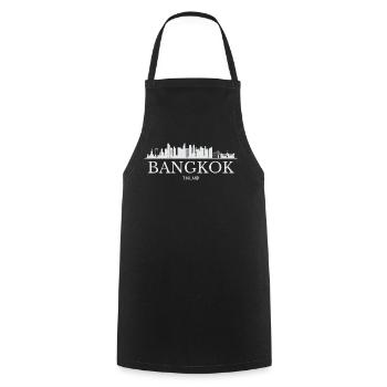 Bangkok Skyline, Bangkok Thailand - Cooking Apron - black - Front - AI Model Male 185 dark (185cm)