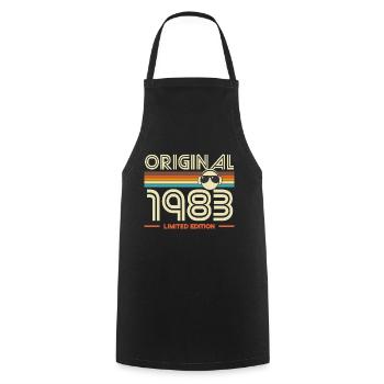 Original 1983 Retro Edition - Cooking Apron - black - Front - AI Model Male 185 dark (185cm)
