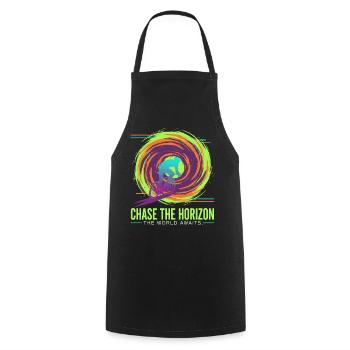 Chase the Horizon Cyclist - Cooking Apron - black - Front - AI Model Male 185 dark (185cm)