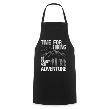 Hiking Hike Be Ready For Adventure Vintage - Cooking Apron - black - Front - AI Model Male 185 dark (185cm)