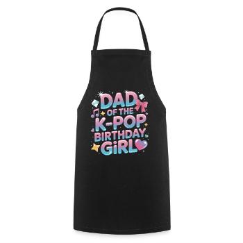 Papa des K-Pop Geburtstagskinds – Stolzer Vater - Kochschürze - Schwarz - Vorne - AI Model Male 185 dark (185cm)