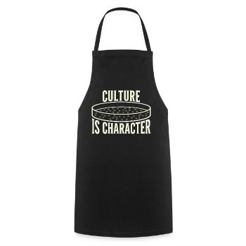 microbiology - Cooking Apron - black - Front - AI Model Male 185 dark (185cm)