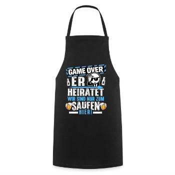 Rumbling Men's T-Shirt Bachelor Party Bachelor Party - Cooking Apron - black - Front - AI Model Male 185 dark (185cm)