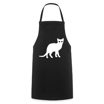 Silhouette de chat Cadeau Cadeau Amoureux des Chats - Tablier de cuisine - noir - Devant - AI Model Male 185 dark (185cm)