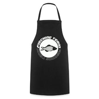 Fishing Team - Cooking Apron - black - Front - AI Model Male 185 dark (185cm)