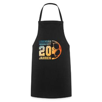 20th Birthday Football 20 Years Young Man - Cooking Apron - black - Front - AI Model Male 185 dark (185cm)