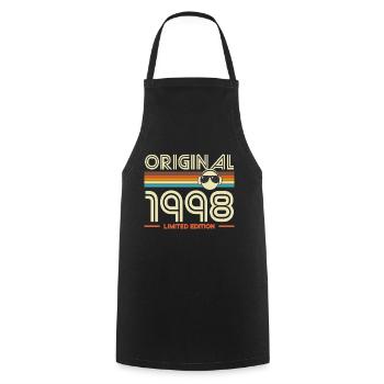 Rétro 1998 Édition Limitée - Tablier de cuisine - noir - Devant - AI Model Male 185 dark (185cm)