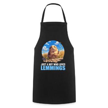 Lemmings Lemming - Cooking Apron - black - Front - AI Model Male 185 dark (185cm)