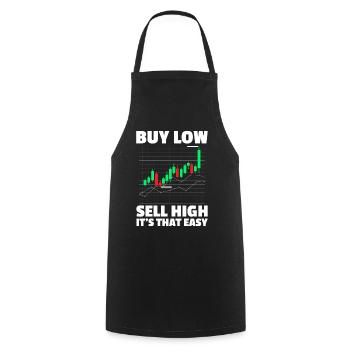 Acheter bas vendre cher Marché boursier Trader en bourse - Tablier de cuisine - noir - Devant - AI Model Male 185 dark (185cm)