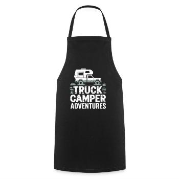 Camping-car tout-terrain Truck Camper Adventures - Tablier de cuisine - noir - Devant - AI Model Male 185 dark (185cm)